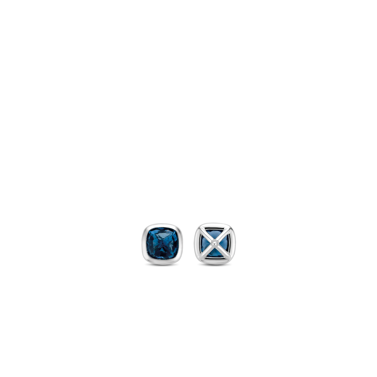 BLUE BEZEL STUDS | Ti Sento Milano | Luby 
