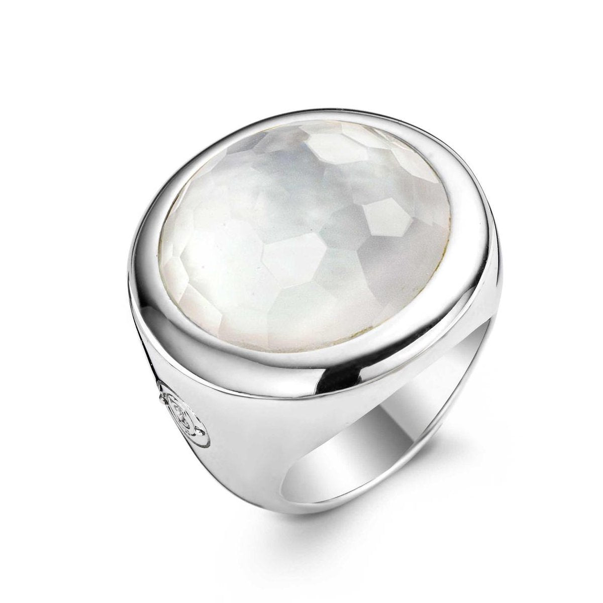MOTHER OF PEARL FACETTED RING | Ti Sento Milano | Luby 