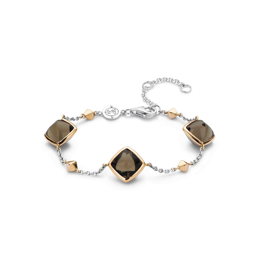 SILVER & BROWN STONES BRACELET | Ti Sento Milano | Luby 