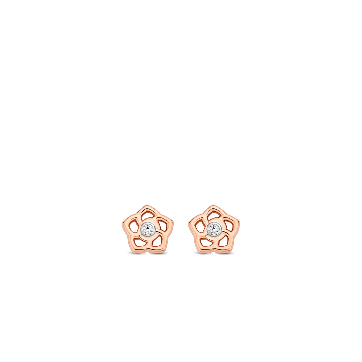 ROSE GOLD FLOWER STUDS | Ti Sento Milano | Luby 