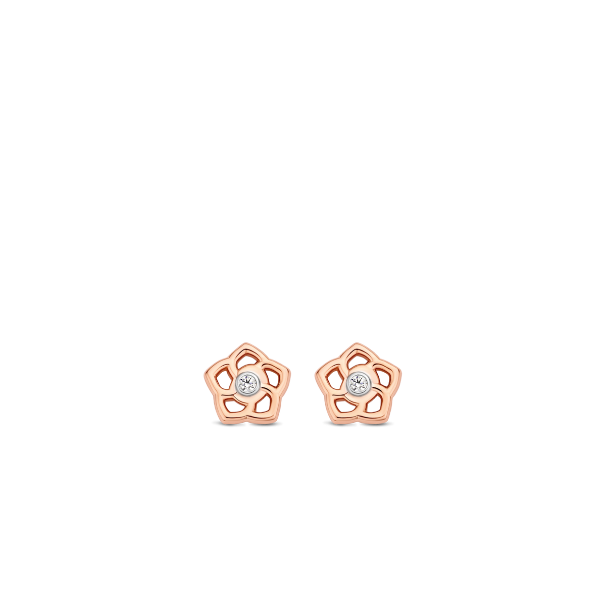 ROSE GOLD FLOWER STUDS | Ti Sento Milano | Luby 