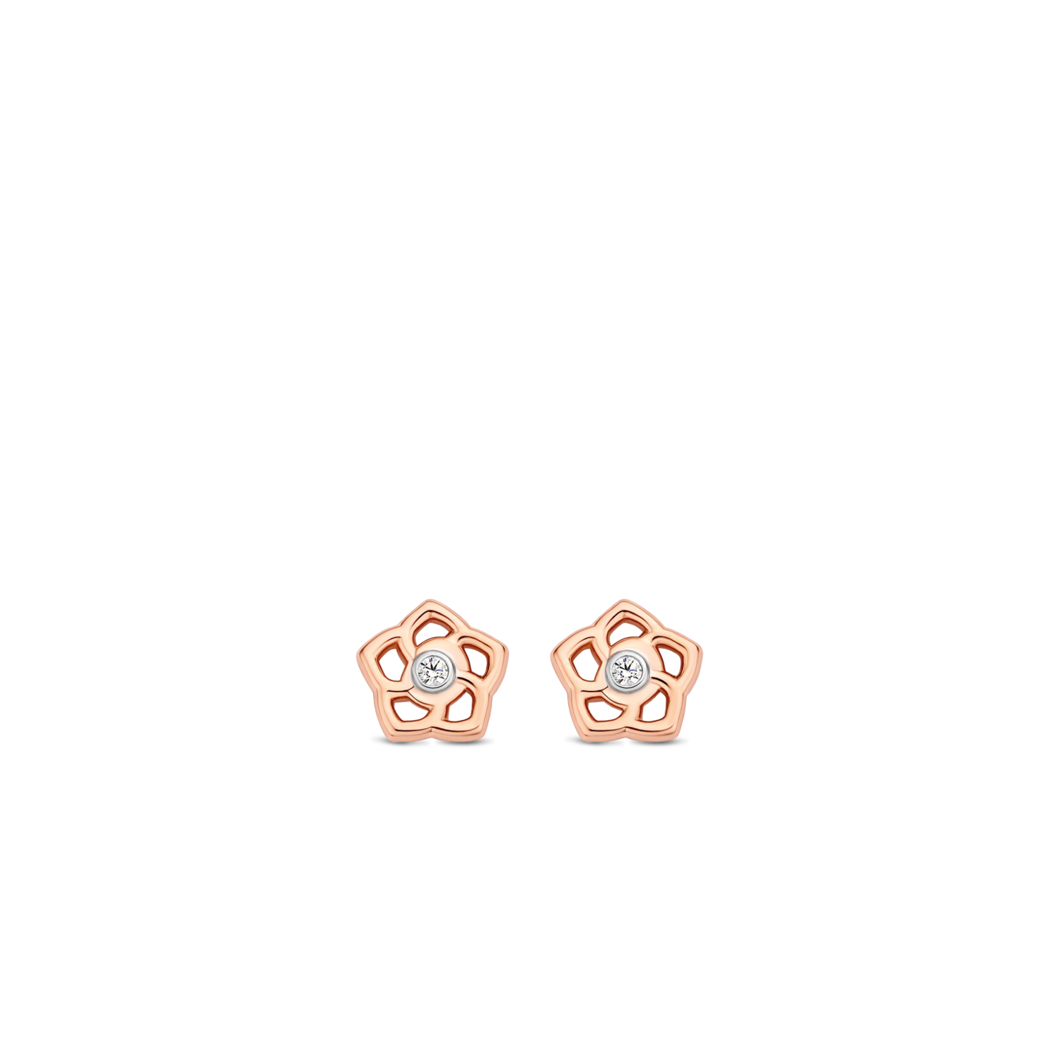 ROSE GOLD FLOWER STUDS | Ti Sento Milano | Luby 