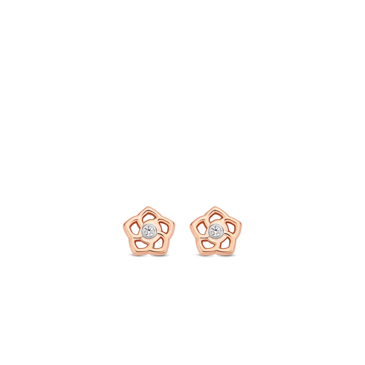 ROSE GOLD FLOWER STUDS | Ti Sento Milano | Luby 