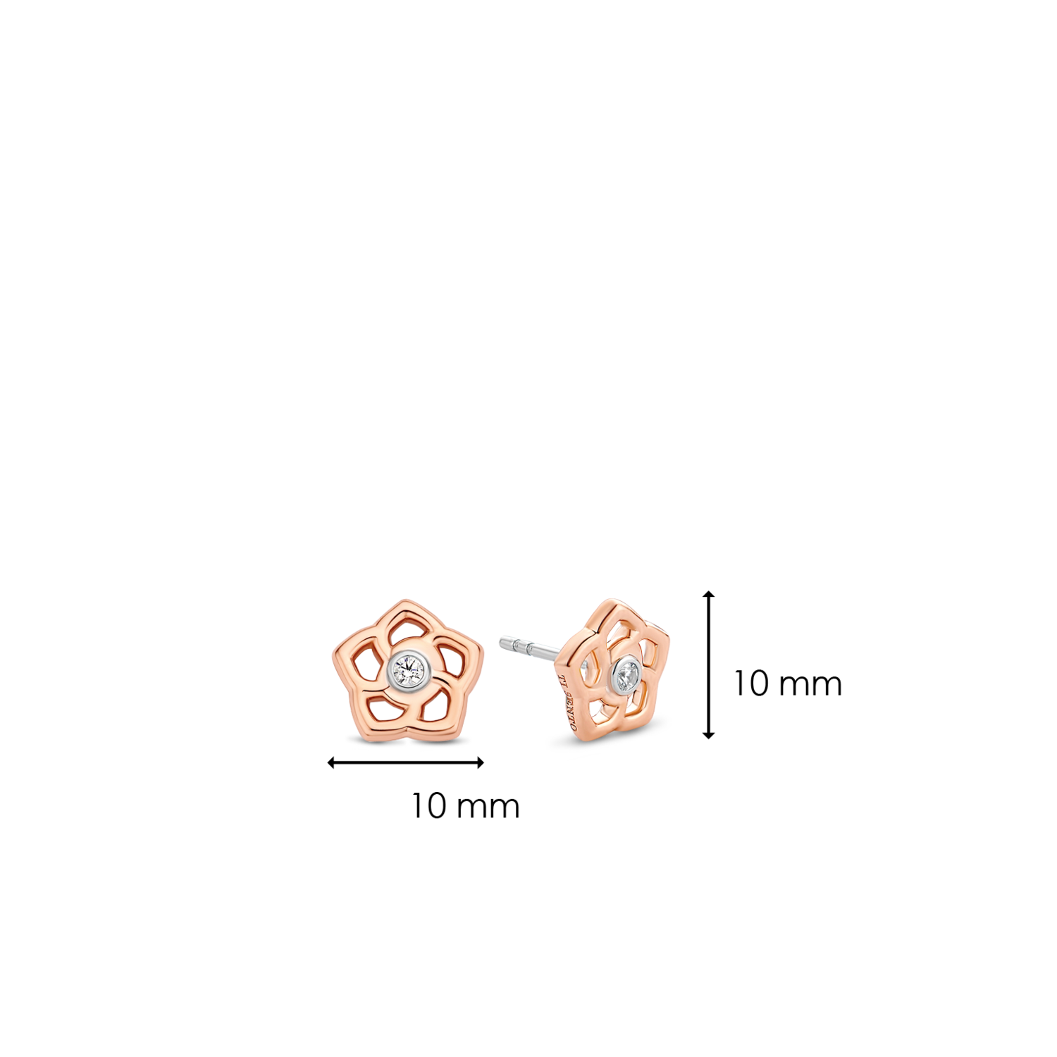 ROSE GOLD FLOWER STUDS | Ti Sento Milano | Luby 