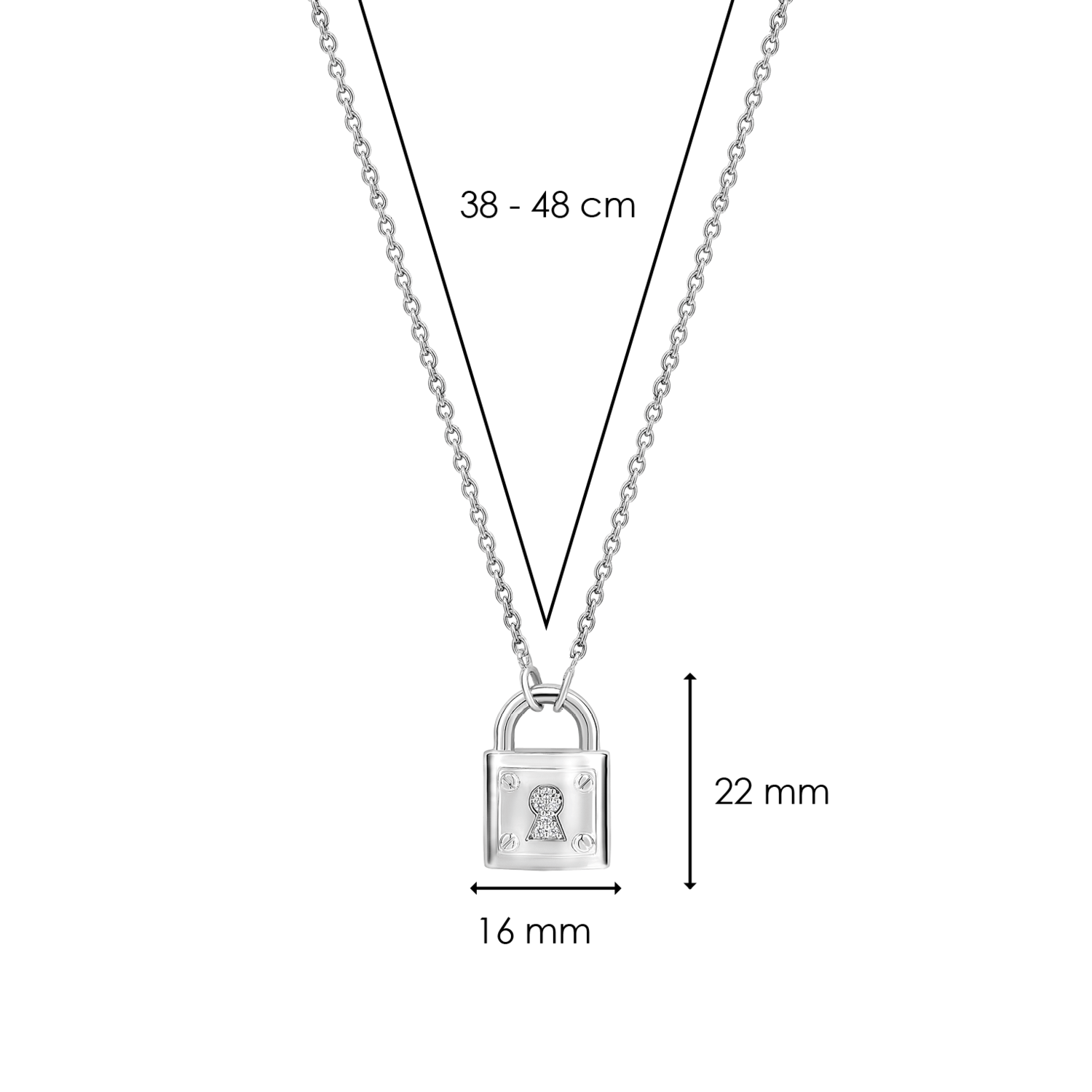 Pad Lock Necklace | Ti Sento Milano | Luby 