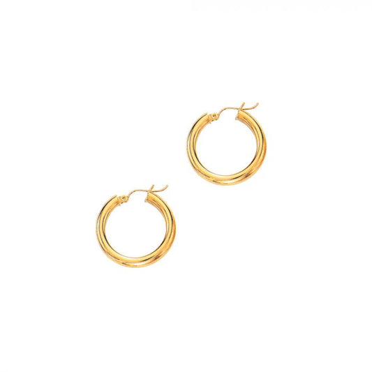 14K Gold 4mm Hoop Earring | Luby Gold Collection | Luby 