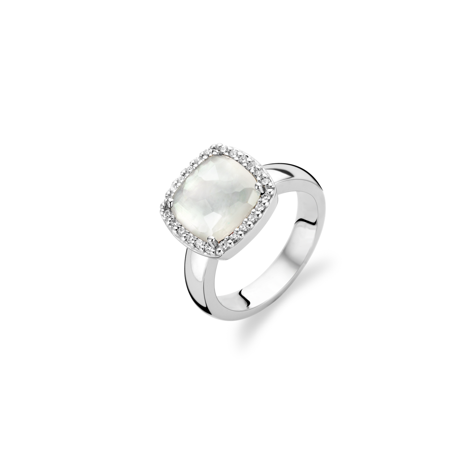 WHITE CRYSTAL HALO RING | Ti Sento Milano | Luby 