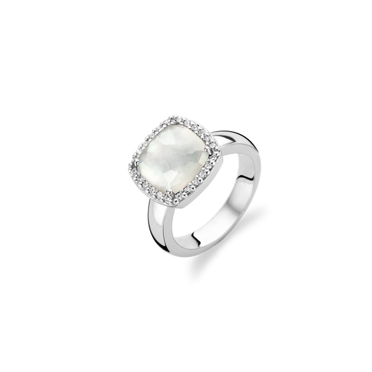 WHITE CRYSTAL HALO RING | Ti Sento Milano | Luby 