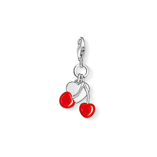 Heart and Cherries Charm (Silver/Red) | Thomas Sabo | Luby 