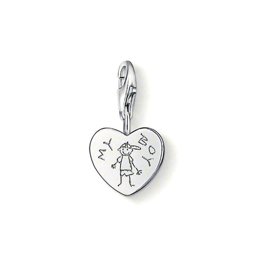 Heart "My Boy" Charm (Silver) | Thomas Sabo | Luby 