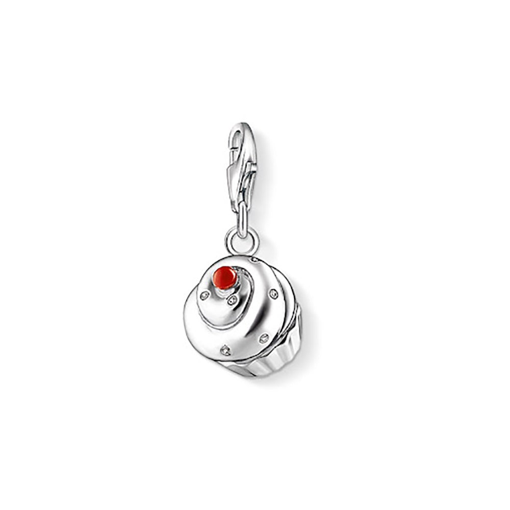 Cupcake Charm (Silver/Red) | Thomas Sabo | Luby 