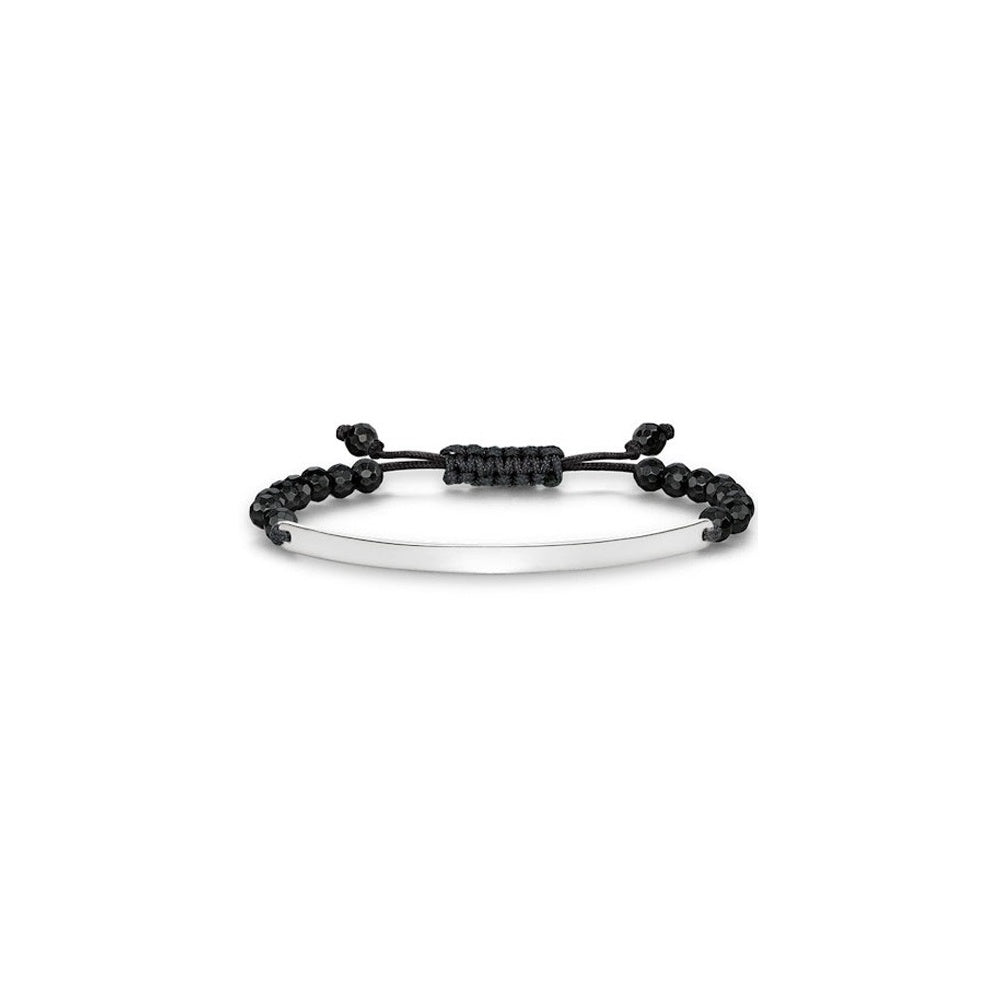 Glam Love Bridge Obsidian Stones Bracelet (Silver/Black) | Thomas Sabo | Luby 