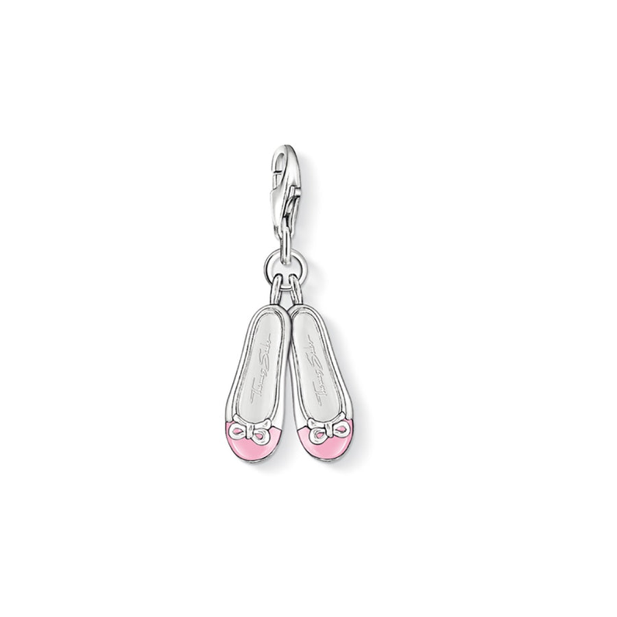 Dije de zapatillas de ballet (plata/rosa)