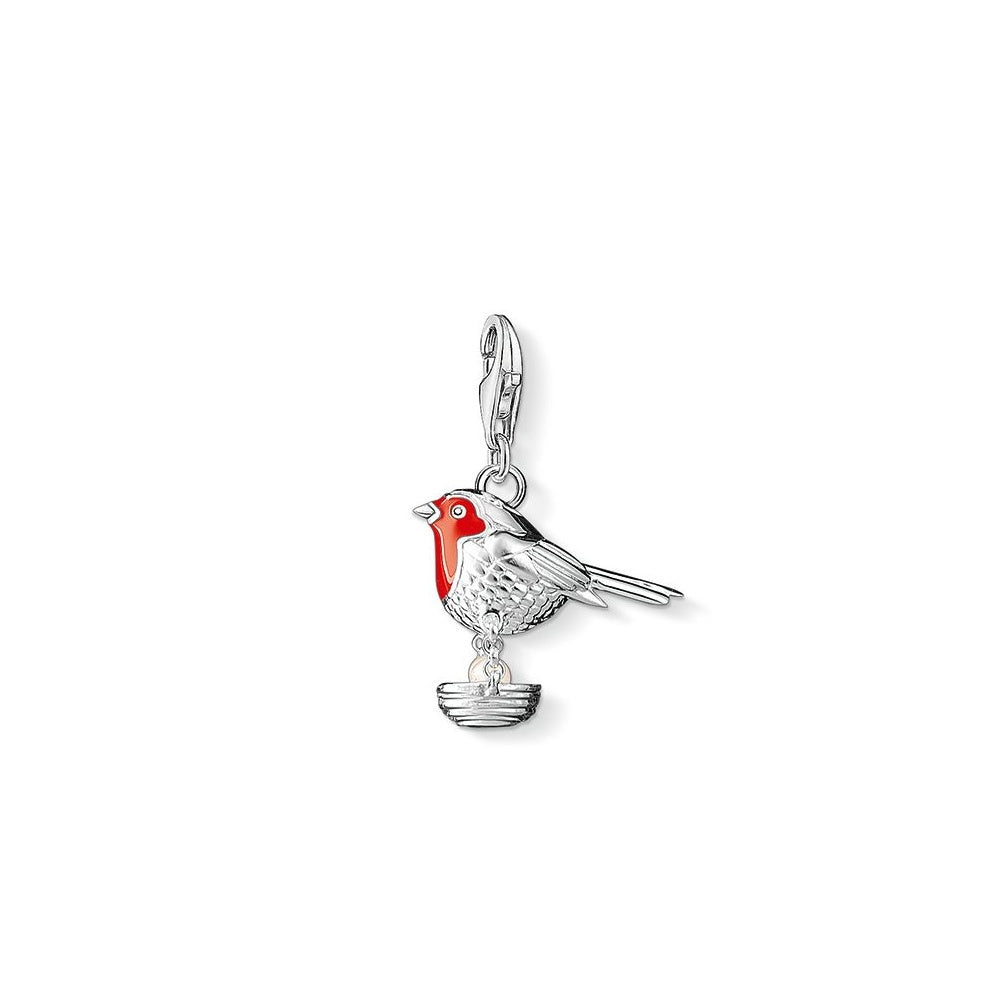 Robin Bird Charm (Silver/Red) | Thomas Sabo | Luby 