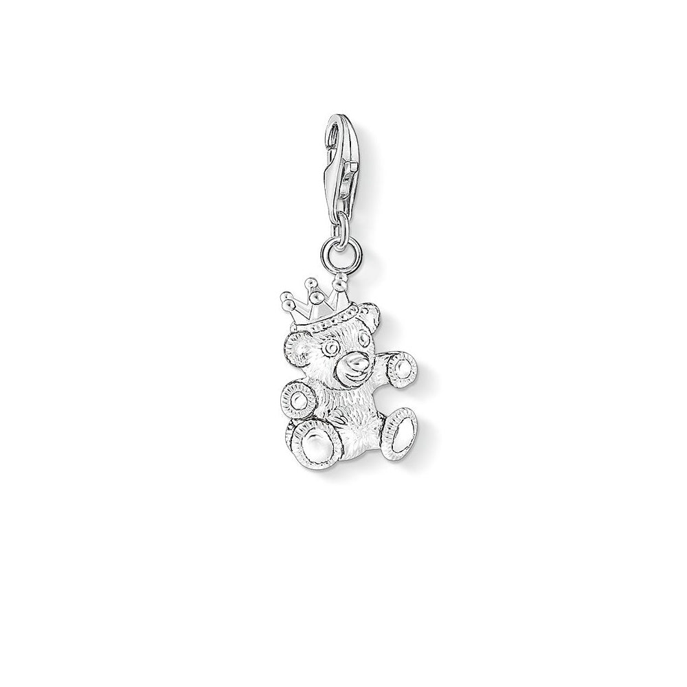 Teddy Bear with Crown Charm (Silver) | Thomas Sabo | Luby 