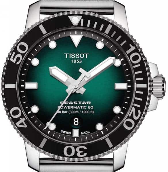 Seastar 1000 Powermatic 80 (Silver/Green) | Tissot | Luby 