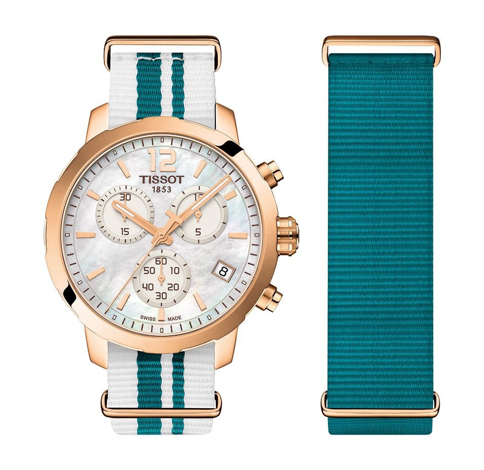 Quickster (Rose Gold-White & Blue) | Tissot | Luby 