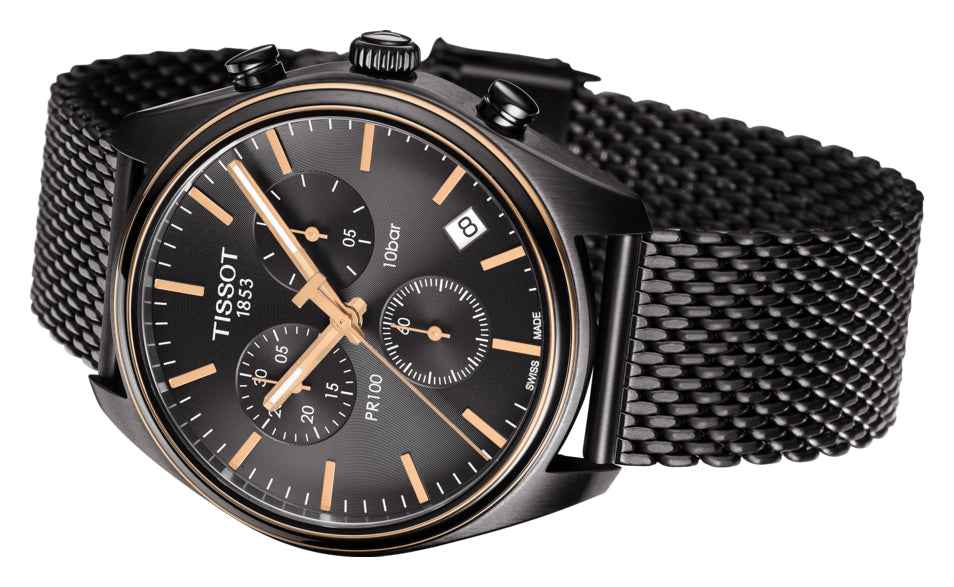 PR 100 Chronograph (Black) | Tissot | Luby 