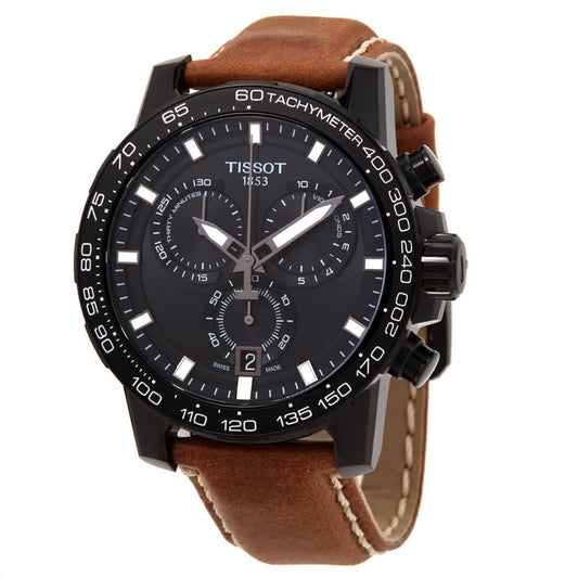 TISSOT SUPERSPORT BLACK AND LEATHER CHRONO | Tissot | Luby 