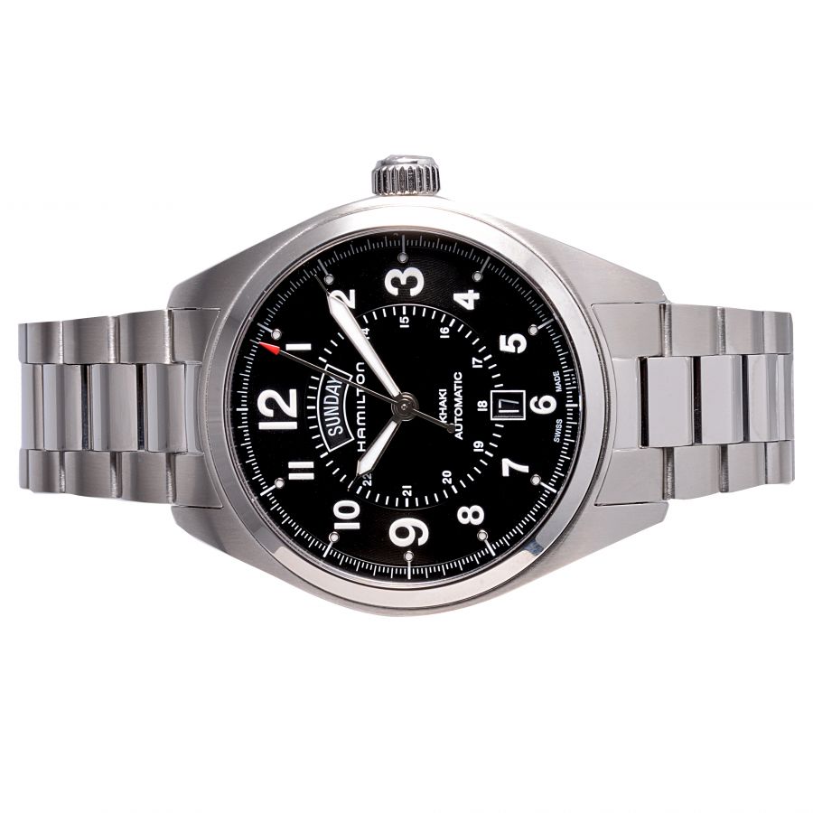 Khaki Automatic Field Day Date (Silver-Black) | Hamilton | Luby 