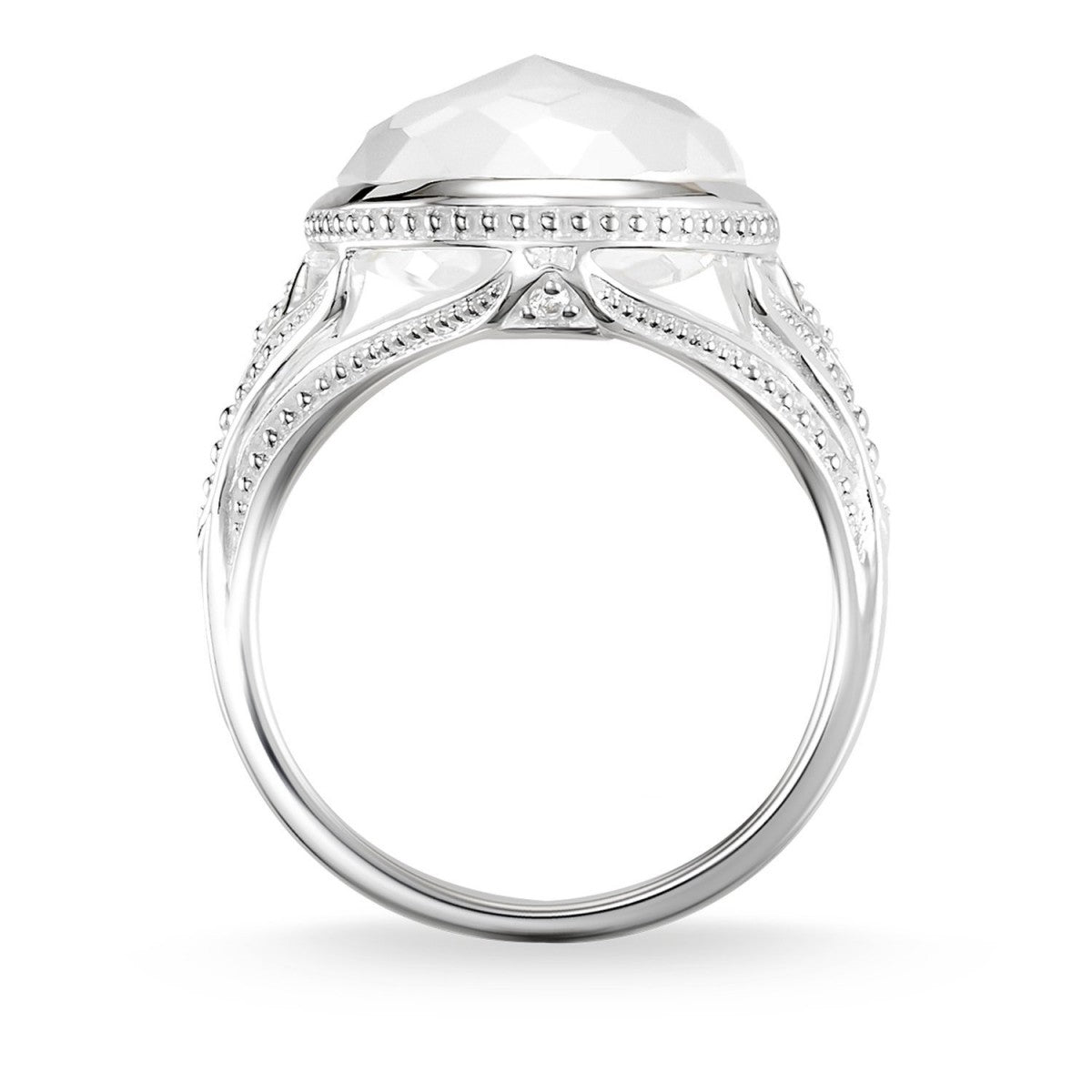 Purity of Lotos Oval Ring (Silver/White) | Thomas Sabo | Luby 