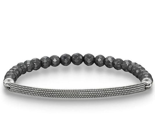 Kathmandu Hematite Stones Bracelet (Silver/Grey) | Thomas Sabo | Luby 