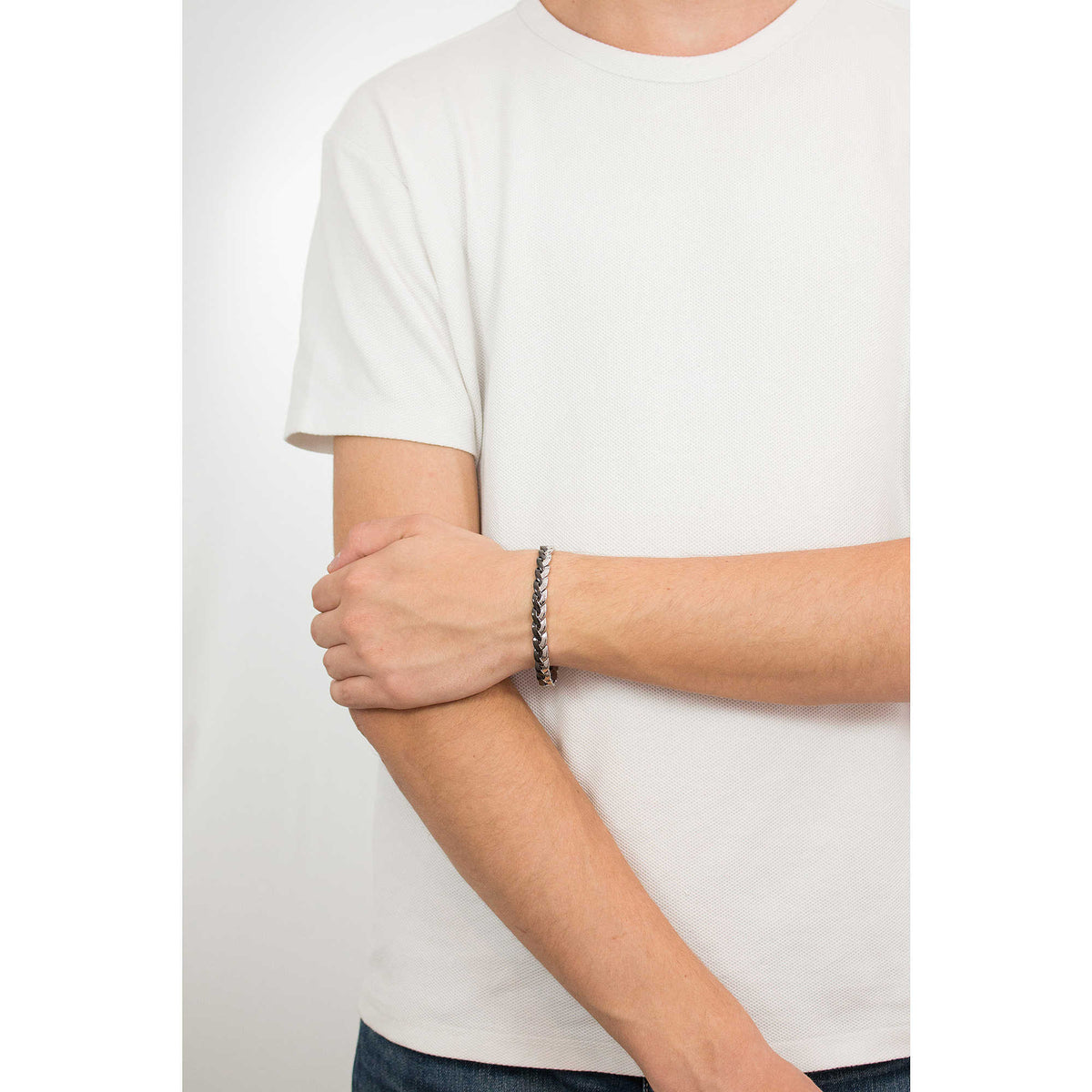 Viper Black and Steel Bracelet (Silver-Black) | Brosway Italia | Luby 
