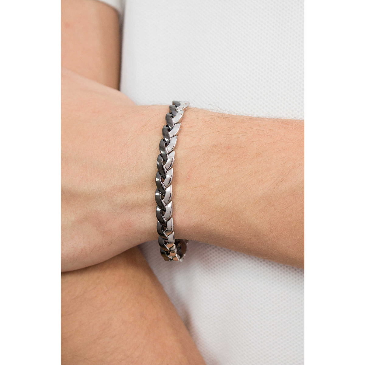 Viper Black and Steel Bracelet (Silver-Black) | Brosway Italia | Luby 
