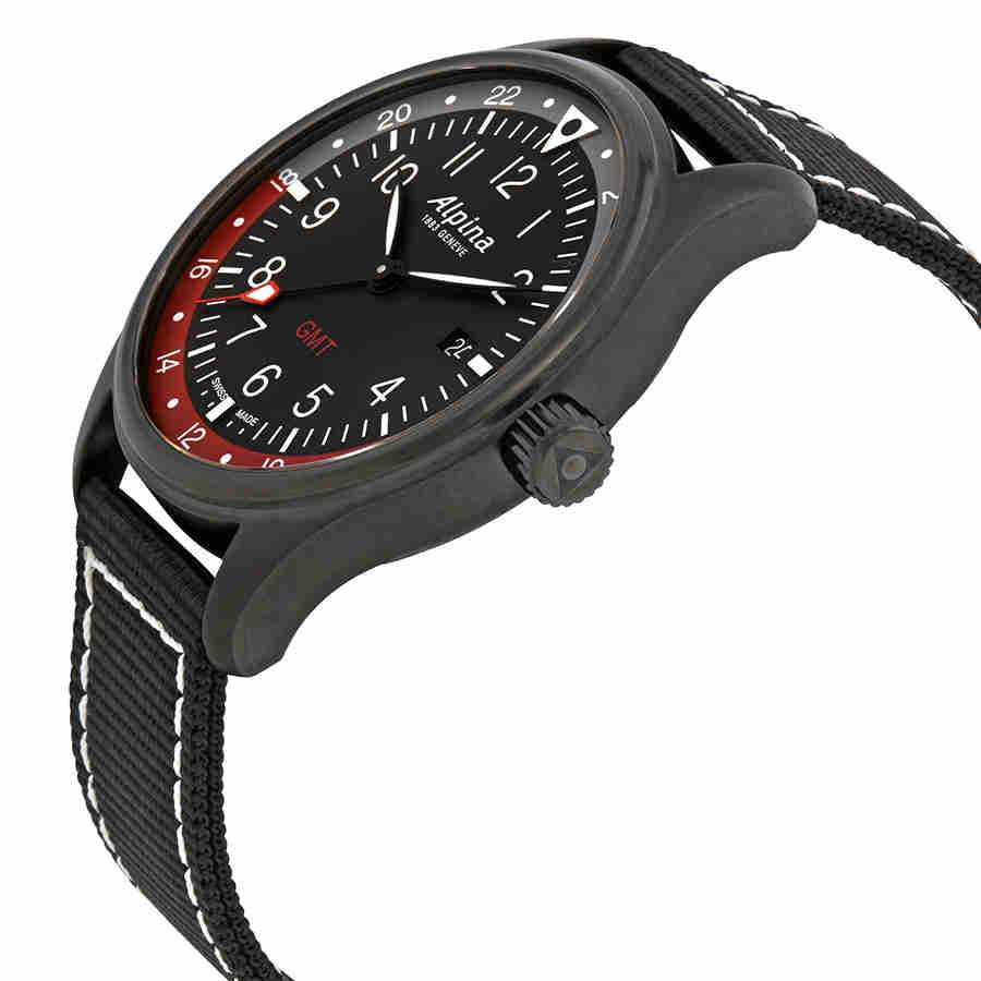 Startimer Pilot GMT (Black-Red) | Alpina | Luby 