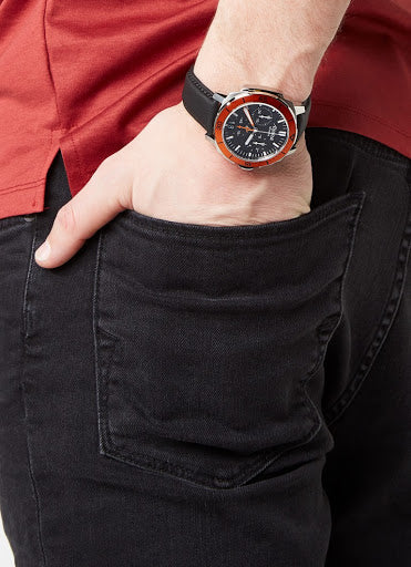 Seastrong Diver 300 Big Date Chronograph (Black-Orange) | Alpina | Luby 