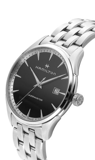 Jazzmaster Gent Quartz (Silver-Black) | Hamilton | Luby 