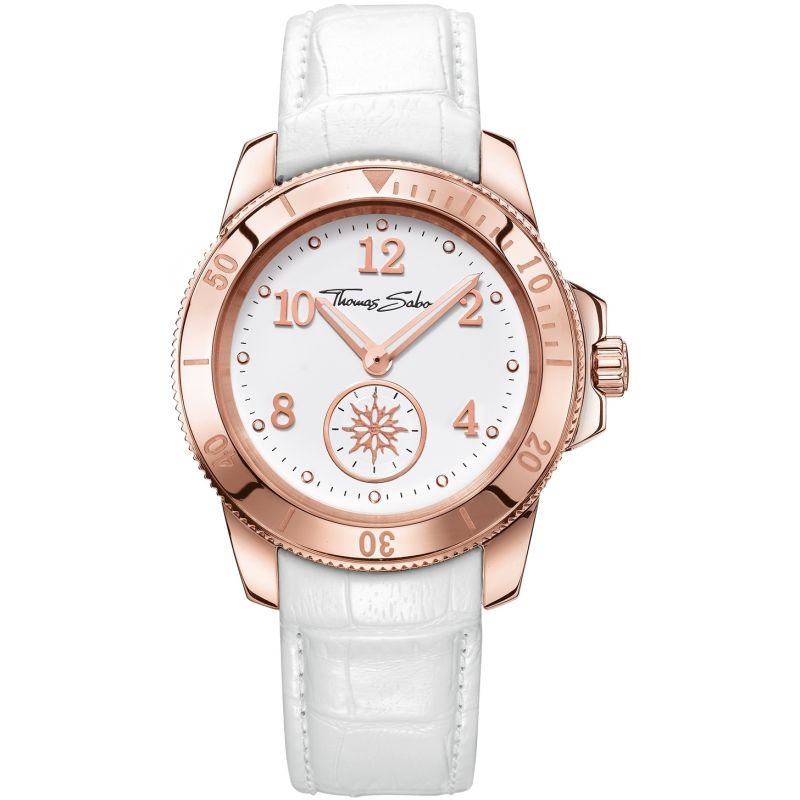 Women's Glam Chic Watch (Rose-Gold/White)