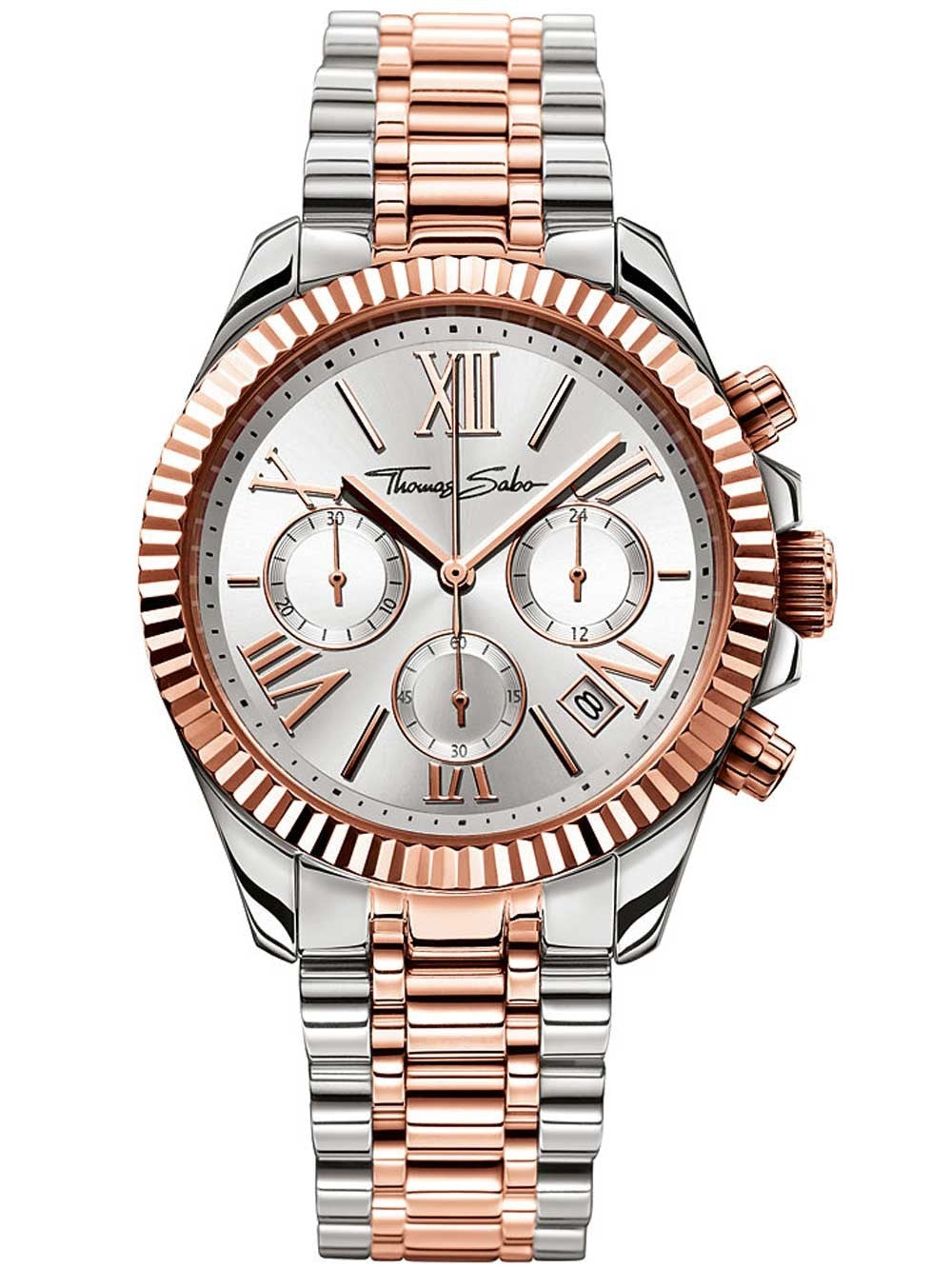 Woman's Divine Chrono Watch (Silver/Rose-Gold) | Thomas Sabo | Luby 