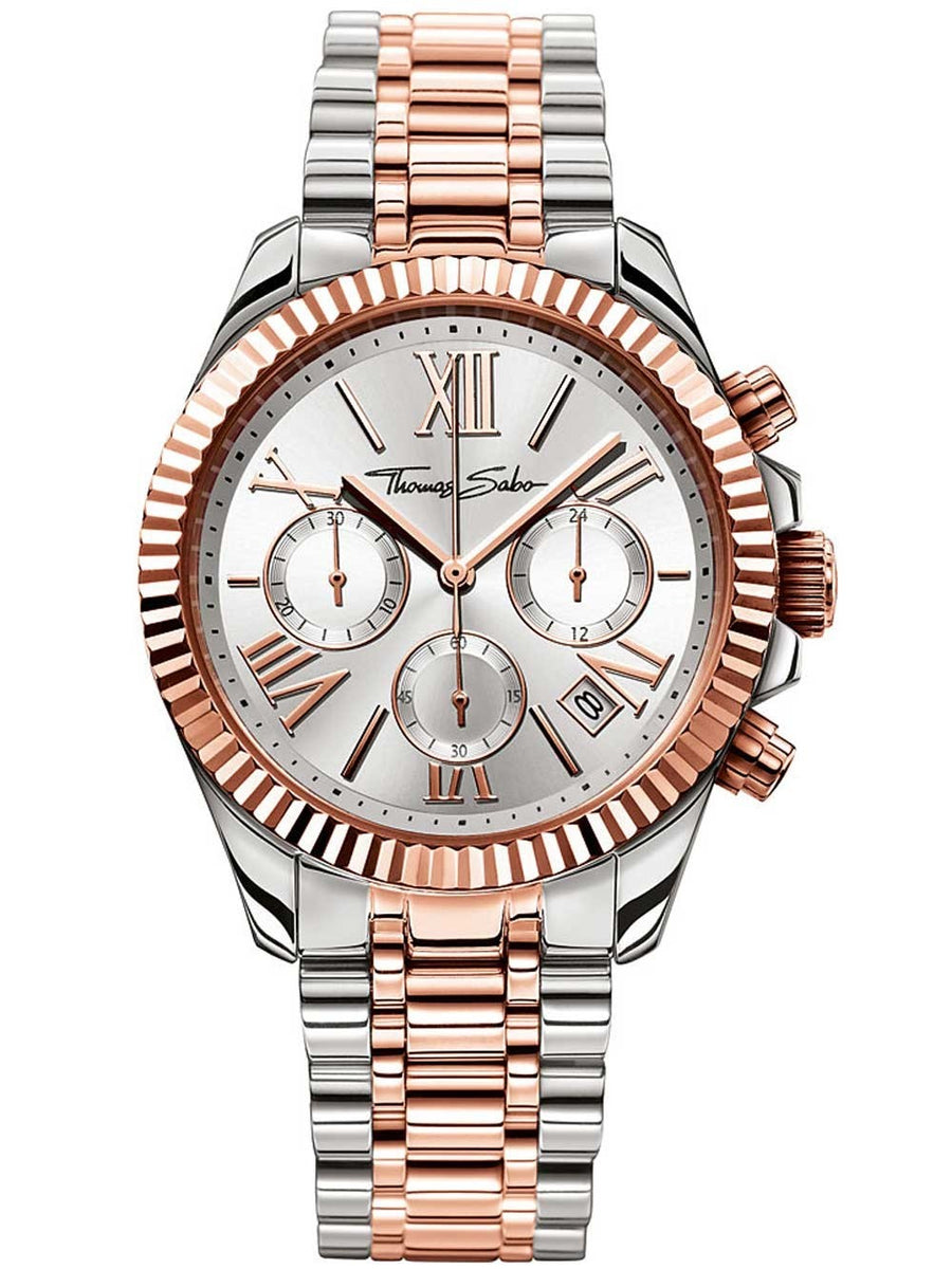 Woman's Divine Chrono Watch (Silver/Rose-Gold)