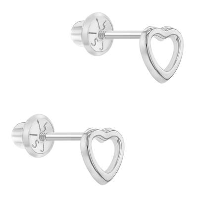 WHITE OPEN HEART EARRINGS | Children Collection | Luby 