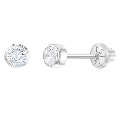 BEZEL ROUND EARRINGS | Children Collection | Luby 