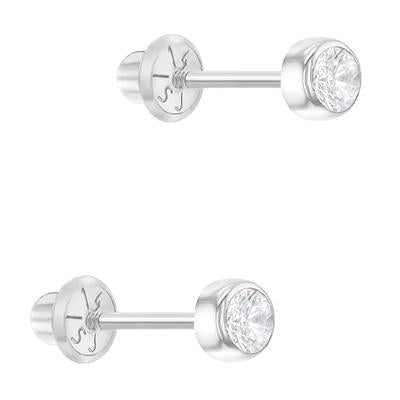 BEZEL ROUND EARRINGS | Children Collection | Luby 