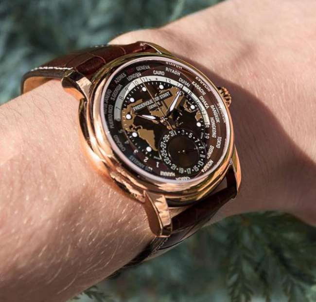 Worldtimer Manufacture (Rose-Gold/Brown) | Frederique Constant | Luby 