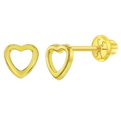 YELLOW OPEN HEART EARRINGS | Children Collection | Luby 