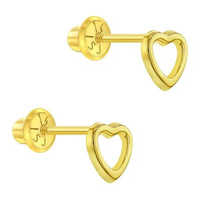 YELLOW OPEN HEART EARRINGS | Children Collection | Luby 