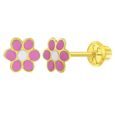 ENAMEL DAISY FLOWER EARRINGS