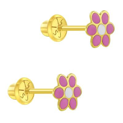 ENAMEL DAISY FLOWER EARRINGS | Children Collection | Luby 