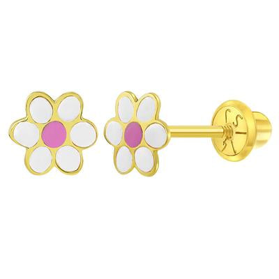 ENAMEL DAISY FLOWER EARRINGS | Children Collection | Luby 