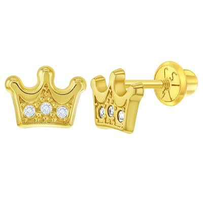 LITTLE PRINCESS CROWN EARRINGS | Children Collection | Luby 