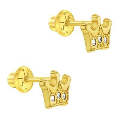 LITTLE PRINCESS CROWN EARRINGS | Children Collection | Luby 