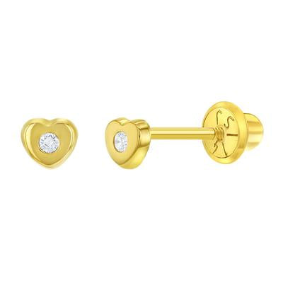 TINY ROUND CUBIC CZ HEART | Children Collection | Luby 