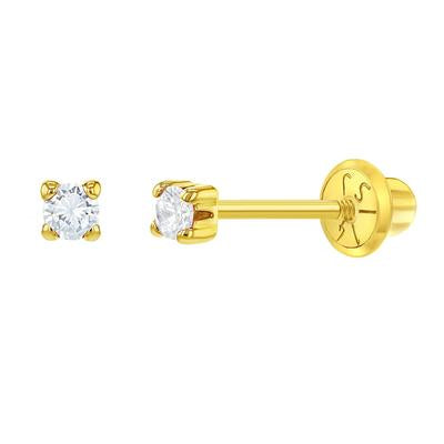 GOLD CLEAR EARRINGS | Children Collection | Luby 