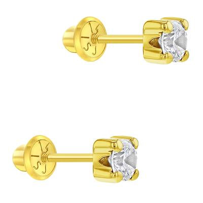 GOLD CLEAR EARRINGS | Children Collection | Luby 