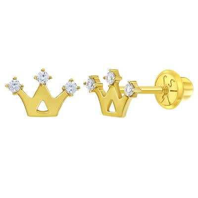 PRINCESS CROWN YOUNG GIRL'S EARRINGS | Children Collection | Luby 