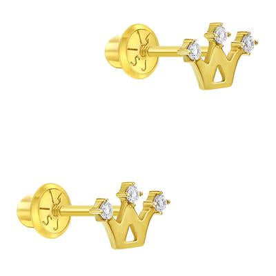 PRINCESS CROWN YOUNG GIRL'S EARRINGS | Children Collection | Luby 